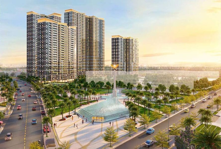 Mô hình đô thị tích hợp được thể hiện rõ nét qua việc phân bổ diện tích cho các công trình xã hội và thương mại